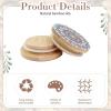image14 Pcs Yogurt Jar Lids with Silicone Sealing Rings and 14 Bottle Label 264 Inches Reusable Bamboo Wooden Mandala Pattern Lids for Coffee Bean Spice Cookie Jars