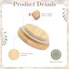 image14 Pcs Yogurt Jar Lids with Silicone Sealing Rings and 14 Bottle Label 264 Inches Reusable Bamboo Wooden Mandala Pattern Lids for Coffee Bean Spice Cookie Jars