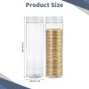 image42 Pcs Coin Storage Tube with Screw On Caps Long Term Coin Storage Tube Plastic Cent Holders for Collection Supplies Bank Rolls