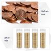 image42 Pcs Coin Storage Tube with Screw On Caps Long Term Coin Storage Tube Plastic Cent Holders for Collection Supplies Bank Rolls