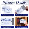 image5200 Pcs Hotel Key Card Envelopes Sleeves Bulk 236 x 35 Inch Polygon Envelope Sleeve Delicate Printed Welcome Enjoy Your Stay Gift Card Holders for Office Business