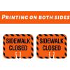 image6 Pcs Plastic Sidewalk Closed Sign Bulk 104 x 126 x 005 inch Top Road Warning Signs with Reflective Stickers for Traffic Cones Outdoor Barricade Construction Caution