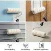 image60 Pcs 9 x 12 Paint Roller Covers with 1 Matching Handle Yellow Stripe High Nap Capacity Microfiber Roller Covers for All Surfaces Home Repair Tools and Brush Frame House Painting Supplies