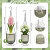 image8 Pcs Self Watering Hanging Planters with 3 Hooks Drainage Holes 65 45 Self Watering Plant Baskets Hanging Flower Pots for Outdoor Indoor Gift Home Gray