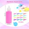 imageCONEHOY 72 Pcs 125 oz Sand Art Bottle Kits with 72 Colors Sand and Bottle DIY Crafty Glass Vase for Rangoli Art Painting Wedding Decoration