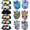 image12 Pcs Motorcycle Dirt Bike Neck Atv Goggle Breathable AntiUV Adjustable Riding Goggle with Face Mask for Women Men Dirt Biking Summer