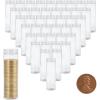 image42 Pcs Coin Storage Tube with Screw On Caps Long Term Coin Storage Tube Plastic Cent Holders for Collection Supplies Bank Rolls
