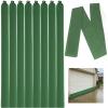 image9 Pcs Long Canvas Sandbags with Elastic Band 6ft Thickened Reusable Flood Protection Water Barrier Tube Green Sand Bags Rain Wind Flood Barrier Tube for Door Flooding Rain Control