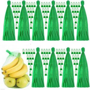 image1100 Pcs 20 Inch Mesh Bags Bulk Reusable Nylon Netting Mesh Produce Bag for Storage Fruits Vegetable Egg Seafood GroceryGreen