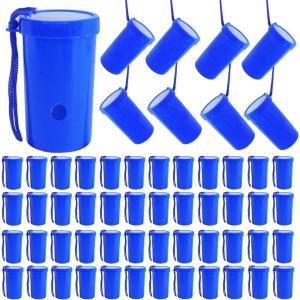 image54 Pcs Mini Air Horn with Lanyard 3 Inch Blue Horn Noise Whistle Loud Noise Maker Blow for Sporting Events Fun Stadium Celebrations Birthday Party Goodie Bag