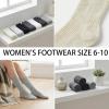 image7 Pairs Winter Knee High Boot Socks Bulk Women Warm Ribbed Long Knit Slouchy Tall Boot Socks for Women Girls