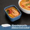 image10 Pcs 9oz Silicone Freezer Containers with Lid Reusable Food Preserving Tray Dark Blue Rectangle Ice Trays Soup Freezer Molds Silicone Soup Containers for Stews Soups Sauces