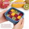 image10 Pcs 9oz Silicone Freezer Containers with Lid Reusable Food Preserving Tray Dark Blue Rectangle Ice Trays Soup Freezer Molds Silicone Soup Containers for Stews Soups Sauces