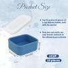 image10 Pcs 9oz Silicone Freezer Containers with Lid Reusable Food Preserving Tray Dark Blue Rectangle Ice Trays Soup Freezer Molds Silicone Soup Containers for Stews Soups Sauces