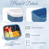 image10 Pcs 9oz Silicone Freezer Containers with Lid Reusable Food Preserving Tray Dark Blue Rectangle Ice Trays Soup Freezer Molds Silicone Soup Containers for Stews Soups Sauces