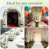 image14 Pcs Delphinium Artificial Flowers 335 Long Stem Fake Look Real Bouquet Lifelike Faux Silk Flower for Tall Vase DIY Home Kitchen Wedding Party Arrangement Decor White