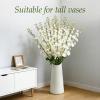 image14 Pcs Delphinium Artificial Flowers 335 Long Stem Fake Look Real Bouquet Lifelike Faux Silk Flower for Tall Vase DIY Home Kitchen Wedding Party Arrangement Decor White