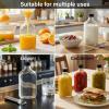 image18 Pcs Clear Glass Bottles Small Champagne Container with Caps Empty Alcohol Shot Bottling Mini Glass Flask Liquor Bottles for Oil Beverages Beer Wine Liquor Drinks 200 ml 68oz