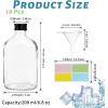 image18 Pcs Clear Glass Bottles Small Champagne Container with Caps Empty Alcohol Shot Bottling Mini Glass Flask Liquor Bottles for Oil Beverages Beer Wine Liquor Drinks 200 ml 68oz