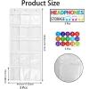 image3 Pcs Over The Door Hanging Classroom Headphone Storage Organizer with Digital Stickers and 3 Pcs Headphone Storage Cards 45 PVC Clear Organizer Holder Pockets for Library Door Hanger