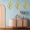 image3 Pcs Teardrop Wall Mirror Hanging Gold Wall Mounted Decorative Accent Mirror for Home Bedroom Living Room Bathroom157 x 11 Inch