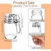image40 Pcs 7ml Small Glass Bottle Keychain with Aluminum Lid Message Potion Bottles Tiny Glass Wishing Jars Bulk Mini Seasoning Bottles Keychain for DIY Home Crafts Travel Gifts Wedding Favors