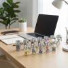 image40 Pcs 7ml Small Glass Bottle Keychain with Aluminum Lid Message Potion Bottles Tiny Glass Wishing Jars Bulk Mini Seasoning Bottles Keychain for DIY Home Crafts Travel Gifts Wedding Favors