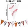 image6 Pcs 59 Ft Sport Party Decorations Preassembled Football Basketball Triangle Flag Banner Pennant Bunting Garland for Birthday Party Supplies Sport Theme Decorations Baseball Soccer