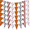 image6 Pcs 59 Ft Sport Party Decorations Preassembled Football Basketball Triangle Flag Banner Pennant Bunting Garland for Birthday Party Supplies Sport Theme Decorations Baseball Soccer