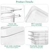 image16 Pcs 16 Size 4Deep PET Food Pans Clear Commercial Hotel Containers with Lids Food Storage Pans for Salad Bar Buffet Catering Restaurant Home Kitchen