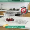 image16 Pcs 16 Size 4Deep PET Food Pans Clear Commercial Hotel Containers with Lids Food Storage Pans for Salad Bar Buffet Catering Restaurant Home Kitchen