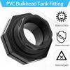 image5 Pcs 3 Inch PVC Bulkhead Fitting Water Tank Connector Plumbing Bulkhead Pipe Fitting NPT for Rain Barrels Water Tanks Aquariums Tubs Pools
