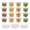 image16 Pcs 16 Size 4Deep PET Food Pans Clear Commercial Hotel Containers with Lids Food Storage Pans for Salad Bar Buffet Catering Restaurant Home Kitchen
