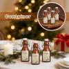 image14 Pcs 4 oz Amber Swing Top Brown Square Glass Bottles with Caps Sticker and Cotton Twines Flip Top Glass Bottle for Home Tea Vanilla Extract Beer Brew Oil Supply