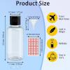 image156 Pcs 1oz Travel Bottles with Black Cap Refillable Empty Containers Bulk Clear Small Travel Size Bottles for Lotion Cream Liquid Body Shampoo Toiletries