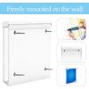 image3 Pcs Outdoor Brochure Holder with Lid 85 x 116 Inch Clear Real Estate Brochure Box Holder Waterproof Acrylic Wall Mount Literature Box Dispenser for Pamphlet Document Display White