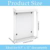 image3 Pcs Outdoor Brochure Holder with Lid 85 x 116 Inch Clear Real Estate Brochure Box Holder Waterproof Acrylic Wall Mount Literature Box Dispenser for Pamphlet Document Display White