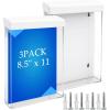 image3 Pcs Outdoor Brochure Holder with Lid 85 x 116 Inch Clear Real Estate Brochure Box Holder Waterproof Acrylic Wall Mount Literature Box Dispenser for Pamphlet Document Display White