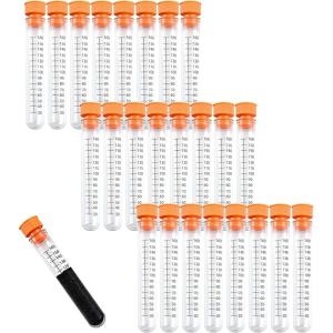 image24 Pcs Charge Tubes with Milliliter Graduations Small Plastic Measuring Black Powder Accessories for Precision Quick Reloads