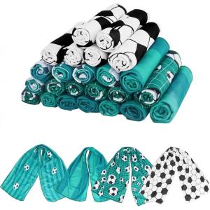 image28 Pcs Soccer Cooling Towel Microfiber Fast Drying Team Gifts 40 x 12 Inch Breathable Sport Cooling Towel for Athletes Camping Running Yoga GymSoccer