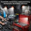 image4 Pcs 780 Lumens Magnetic Work Light Orange Portable Inspection Light USB Rechargeable LED Emergency Lighting Flashlight for Mechanics Workshop Car Repair
