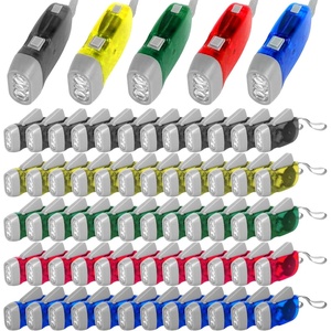 image:image65 Pcs Hand Crank Flashlight No Battery Required Torch 3 LED Powerful Emergency Tool Handpress Flashlights Manual Powered Light for Outdoor Sports Camping Hiking